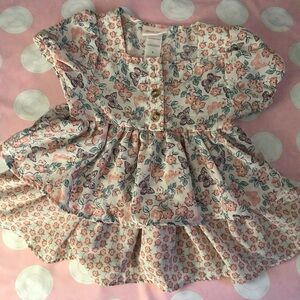 Floral Butterfly Print Dress
